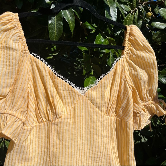 LPA Yellow Striped Blouse - Picture 4 of 6